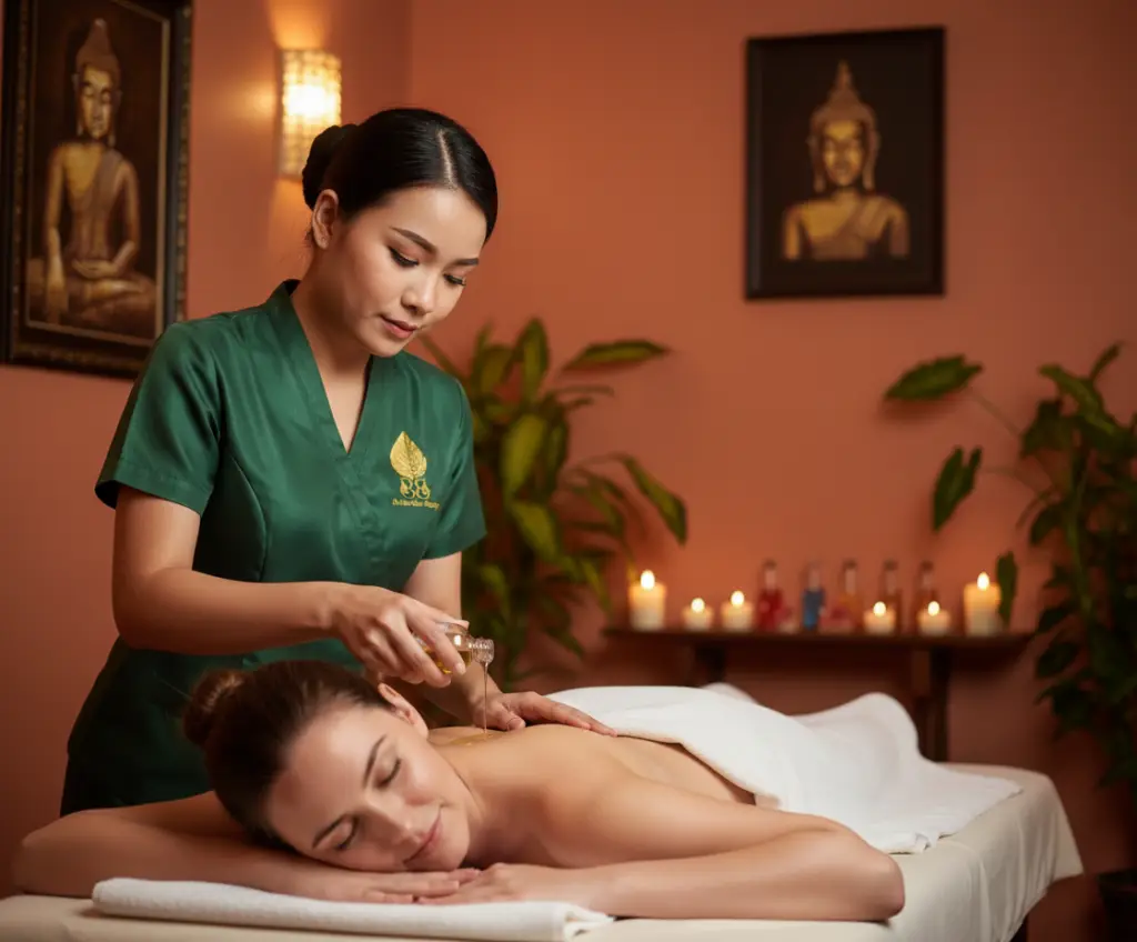 Aromaöl Massage entspannt