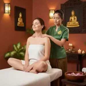 Schultermassage und Nackenmassage